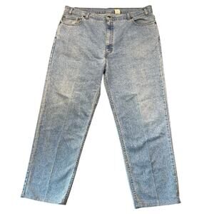 90s Vintage Levi's Jeans Brown Tab 540 Relaxed Light Wash Denim Mens 42 X 28